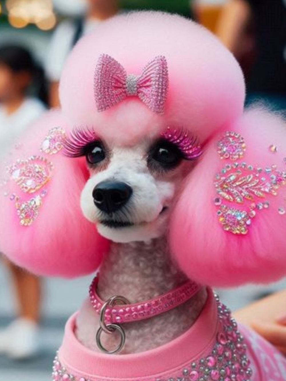 Pet  Pink Polka Dot Tulle Party Dress